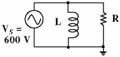 <strong> Given the circuit in Figure 16-3, what is the voltage rms) across the inductor?</strong> A) 4 V B) 7.07 V C) 10 V D) 6 V