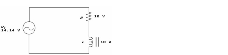 <strong> Figure 16-8 In Figure 16-8, for the voltage across the resistor to equal the voltage across the inductor:</strong> A) XL must be smaller than R B) XL must equal R. C) XL must be larger than R D) impedance must be zero.