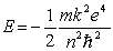 According to the Bohr theory, the allowed energy states for the hydrogen atom are given by the relation .This formula can be readily extended to other hydrogenic one-electron) systems. The energy of the second level n = 2) for the doubly ionized lithium atom is