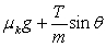 <strong> A block of mass m is pulled in the direction shown in the figure across a rough surface with a constant acceleration. The coefficient of kinetic friction is \mu <sub>k</sub>. The acceleration of the object is given by</strong> A) . B) . C) . D) . E) .