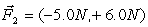<strong>A ball of mass 2.0 kg is acted on by two forces, , and . The direction of the acceleration vector ) w.r.t to the +x-axis is</strong> A) . B) . C) . D) . E) .