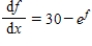 The function   satisfies the equation of change   .For what values of f is the graph of f versus x increasing? ​