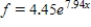 <strong>If f satisfies the equation of change , and the initial value of f is 7.94, find a formula for the function . </strong> A) B) C) D)