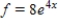 <strong>If f satisfies the equation of change , and the initial value of f is 8, find a formula for the function . </strong> A) B) C) D)