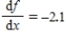 If f satisfies the equation of change   , and the initial value of f is 1.1, find a formula for the function   . ​