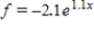 <strong>If f satisfies the equation of change , and the initial value of f is 1.1, find a formula for the function . </strong> A) B) C) D)