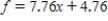 <strong>If f satisfies the equation of change , and the initial value of f is 7.76, find a formula for the function . </strong> A) B) C) D)