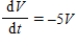 <strong>A balloon is leaking air at a constant rate of 5 liters of air per minute.If V is the volume, in liters, of the balloon after t minutes, write an equation of change that is satisfied by V. </strong> A) B) C) D)