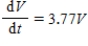 <strong>If a rock is tossed upward near the surface of Mars, then it has a constant downward acceleration of -3.77 meters per second per second.If V is the upward velocity, in meters per second, of the rock after t seconds, then V satisfies which equation of change? </strong> A) B) C) D)