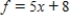 <strong>If f is the linear function then is: </strong> A) 5 B) 8 C) D) 0