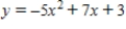 <strong>What value of x gives the maximum value of the quadratic function ? Round your answer to two decimal places. </strong> A) 0.70 B) 5.45 C) 1.26 D) 5.78