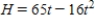 <strong>A ball is tossed upward from the ground.The height H, in feet, of the ball after t seconds is given by . What is the maximum height reached by the ball? Round your answer to two decimal places, if necessary. </strong> A) 2.45 feet B) 66.71 feet C) 2.03 feet D) 66.02 feet