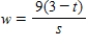 <strong>Use a formula to express w as a function of t if and . </strong> A) B) C) D)