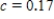 <strong>Let .If when , what is the value of c? Round your answer to two decimal places if necessary. </strong> A) B) C) D)