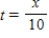 <strong>The solution for t of the equation is: </strong> A) B) C) D)