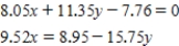 <strong>Solve the system of equations   ​ Round your answers to two decimal places. ​</strong> A)   and   B)   and   C)   and   D)   and   <div style=padding-top: 35px> 