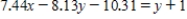 <strong>Solve the equation   for ​y.Round your answers to two decimal places. ​</strong> A)   B)   C)   D) None of the above. <div style=padding-top: 35px> 