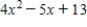 <strong>For which value of x does reach a minimum? Restrict your attention to the horizontal span of 0 to 5.Round your answer to two decimal places. </strong> A) 13 B) 11.44 C) 0.63 D) 0