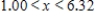 <strong>Solve the inequality .Restrict your attention to positive values of x.Round your answer to two decimal places. </strong> A) B) C) D) 