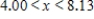 <strong>Solve the inequality .Round your answer to two decimal places. </strong> A) and B) and C) D) 