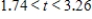 <strong>The distance D, in miles, from a moving train to a home is given by . Here t is the time in hours since the train left the station.For what values of t is the train less than 2 miles from the home? </strong> A) hours B) hours C) hours D) hours