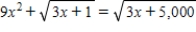 <strong>Solve the equation .Restrict your attention to the horizontal span of 0 to 5.Round your answer to two decimal places if necessary. </strong> A) 4.11 B) 2.74 C) 2.8 D) 4.68