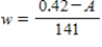 <strong>For connection to the system and water usage w, in hundreds of gallons, a water company charges dollars. Solve this equation for w to express water consumption as a function of the charges. </strong> A) There is no solution. B) C) D)