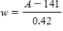 <strong>For connection to the system and water usage w, in hundreds of gallons, a water company charges dollars. Solve this equation for w to express water consumption as a function of the charges. </strong> A) There is no solution. B) C) D)