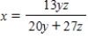<strong>Solve the equation for x. </strong> A) There is no solution. B) C) D) 