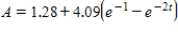 <strong>The amount A of adrenaline, in nanograms per liter, in a man's bloodstream t minutes after he has been frightened is given by . What is the eventual amount of adrenaline in the bloodstream?</strong> A) About 4.09 nanograms per liter B) About 1.28 nanograms per liter C) About 5.37 nanograms per liter D) 0 nanograms per liter