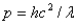 <strong>If the formula for the energy of a photon is , where h is a constant, c is the speed of light, and \lambda is the wavelength of the photon, which of the following is the formula for the momentum of a photon?</strong> A) B) C) D)
