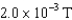 <strong>The magnetic field inside a circular loop of wire of radius 30 cm increases at a constant rate from to in 0.47 s. If the resistance of the loop is 0.31 \Omega , what is the current in the loop?</strong> A) B) C) D)