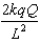 <strong>Two point charges, one and the other , form a dipole separated by a distance 2L. A third charge Q is placed midway between these two charges. If the only charge that is negative is , what is the force on Q?</strong> A) toward the B) toward the q C) toward the D) toward the q