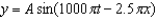 <strong>In SI units, which of the following equations represents a wave of amplitude A with frequency 500 Hz and wavelength 1.60 m?</strong> A) B) C) D)