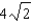 <strong>A speaker designed to emit spherical sound waves is producing a sound intensity of 8 at a distance of 1 m from the speaker. What would be the intensity of this sound at a distance of 2 m from the speaker?</strong> A) B) 4 C) D) 2