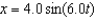 <strong>If a simple harmonic motion is described by , what is the period of oscillation and what is the maximum speed during the oscillation? Assume SI units.</strong> A) B) C) D)