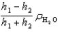 <strong>A U-tube is partially filled with water and then an immiscible liquid is added to the right side. The top of the liquid is a distance above the level of interface between the liquid and water. On the left side of the tube the top of the water is a distance above the liquid-water interface on the right side. What is the density of the liquid in terms of the density of water ? Note that .</strong> A) B) C) D)