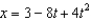 <strong>Suppose the position of a particle is given by in SI units. What are the initial velocity and the acceleration of the particle?</strong> A) B) C) D)