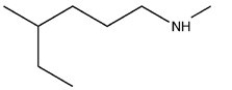 <strong>Which structure is N-methyl-2-ethylpentylamine?</strong> A) B) C) D)
