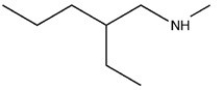 <strong>Which structure is N-methyl-2-ethylpentylamine?</strong> A) B) C) D)