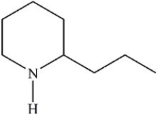 <strong>Coniine,shown below,is an alkaloid extracted from poison hemlock. How is this nitrogen-containing compound most appropriately classified? </strong> A)Heterocyclic,primary amine B)Secondary amine C)Primary,heterocyclic amide D)Lactam