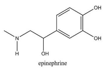 <strong>At the pH of the aqueous environment of the cells,amines exist in their ionized (charged)form. Which of the following properly represents how epinephrine exists in the cell? </strong> A) B) C) D)