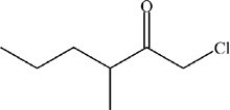 <strong>What is the structure of 1-chloro-3-ethyl-2-heptanone?</strong> A) B) C) D)