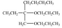 <strong>Which compound is an acetal?</strong> A) B) C) D) E)