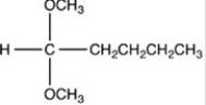 <strong>What products are formed when the acetal below is hydrolyzed with water and sulfuric acid? </strong> A) B) C)HOCH<sub>2</sub>CH<sub>2</sub>CH<sub>2</sub>CH<sub>2</sub>CH<sub>3</sub> + 2 CH<sub>3</sub>OH D)