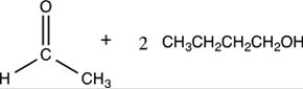 <strong>What products are formed when the acetal below is hydrolyzed with water and sulfuric acid? </strong> A) B) C)HOCH<sub>2</sub>CH<sub>2</sub>CH<sub>2</sub>CH<sub>2</sub>CH<sub>3</sub> + 2 CH<sub>3</sub>OH D)