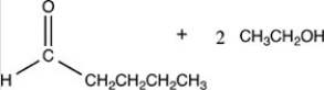 <strong>What products are formed when the acetal below is hydrolyzed with water and sulfuric acid? </strong> A) B) C)HOCH<sub>2</sub>CH<sub>2</sub>CH<sub>2</sub>CH<sub>2</sub>CH<sub>3</sub> + 2 CH<sub>3</sub>OH D)