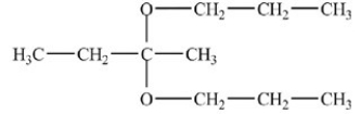 <strong>What is the acetal formed in the reaction below,if two equivalents of alcohol are used? </strong> A) B) C) D)