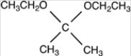 <strong>What acetal is formed when the compound shown below is treated with two equivalents of ethanol (CH<sub>3</sub>CH<sub>2</sub>OH)in the presences of H<sub>2</sub>SO<sub>4</sub>? </strong> A) B) C) D)