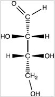 <strong>Which structure represents the three-dimensional structure of the Fischer projection shown? </strong> A) B) C) D)